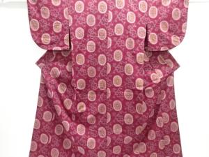 アンティーク　真岡木綿　枝梅模様着物